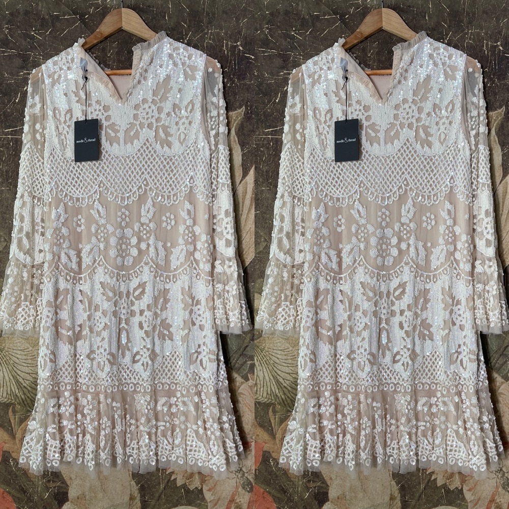 BHLDN x Needle & Thread Snowdrop Mini Dress - Picture 6 of 9